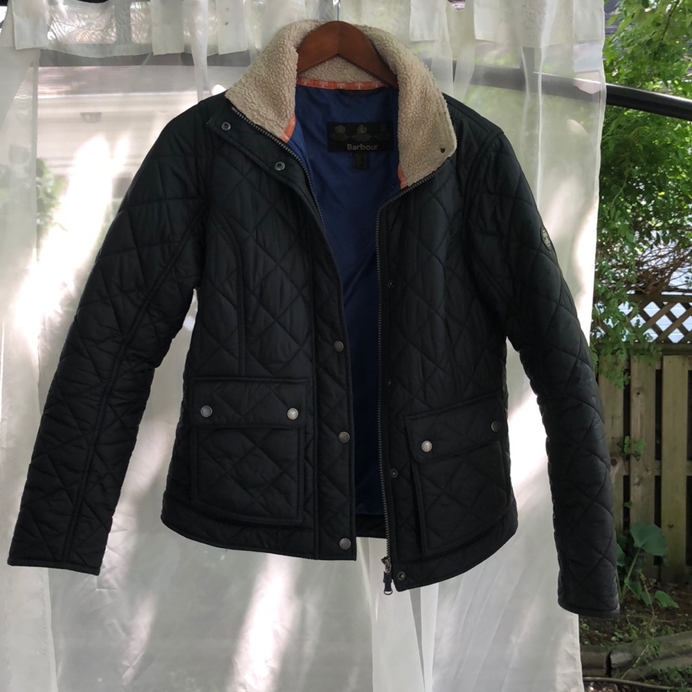 NAVY HERITAGE QUILT BARBOUR JACKET